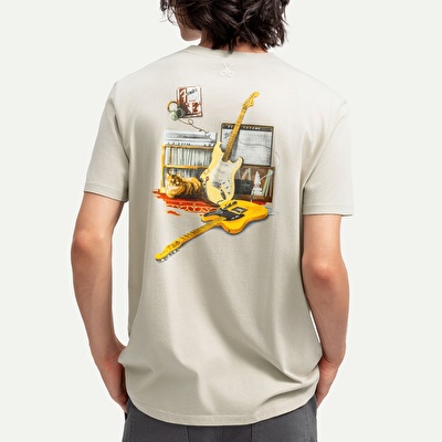 KAFT X FENDER X ZUHAL Vintage Room - Bone - Tasarım T-Shirt - Unisex